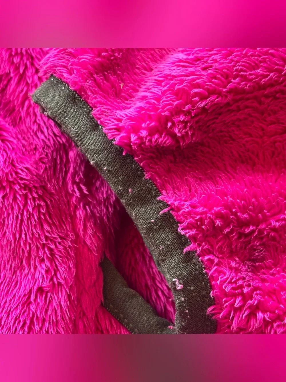 The North Face Hot Pink Hooded Fleece with Black Woven Tag Little Girls Size XS